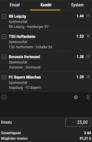 gewonnener schein bei bwin mit toller quote